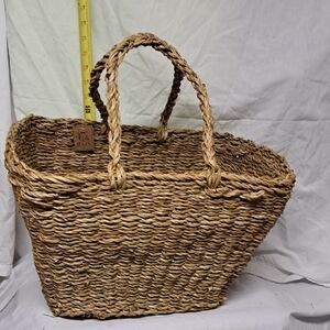 Woven Tan Tote Bag